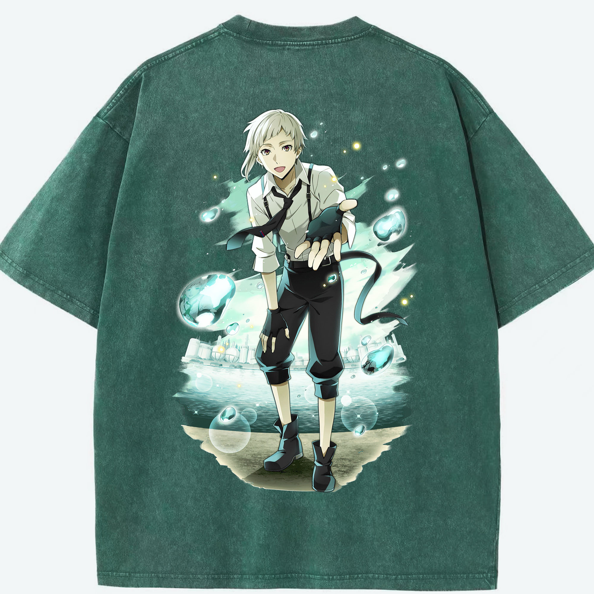 （画像用） 文豪ストレイドッグス Bungo Stray Dogs 綿100% ヴィンテージ風 半袖Tシャツ（背面プリント）